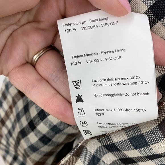 Mario Matteo Linen Check Blazer Sz M - Picture 11 of 15